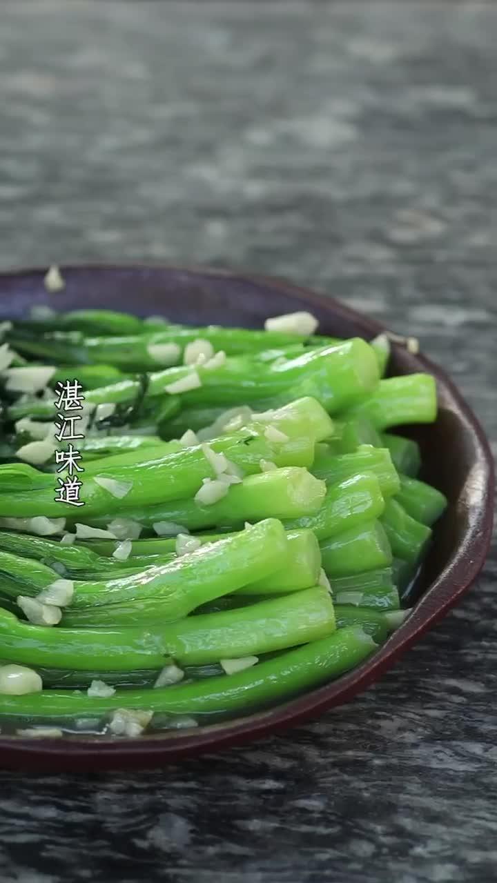 蒜蓉炒菜心家常做法,营养又美味,怎么吃都不腻