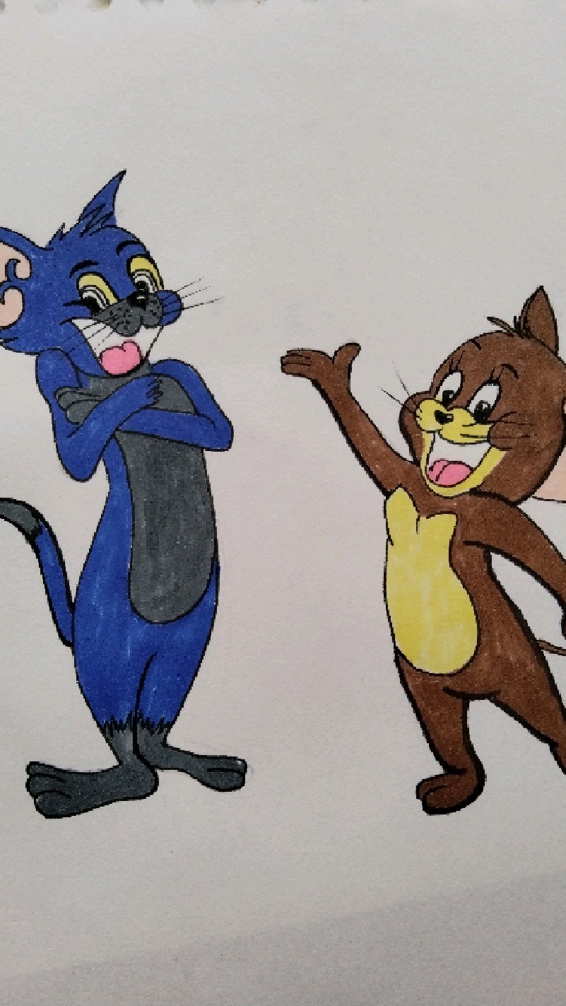 简笔画,猫和老鼠!