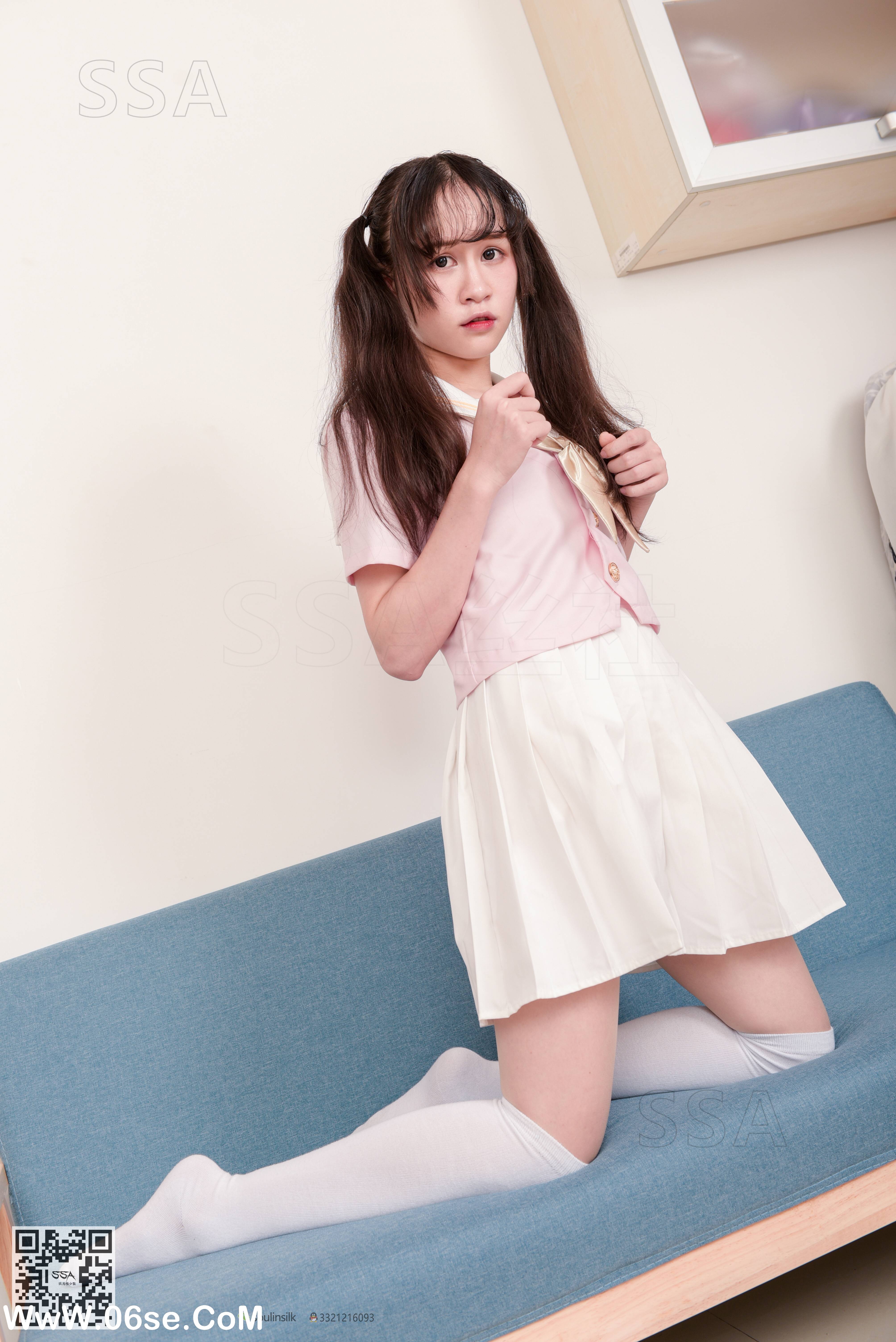 图片[55]-[SSA丝社] NO.144 丹丹 粉色JK制服的穿搭示范[195P2.56G]-六色网