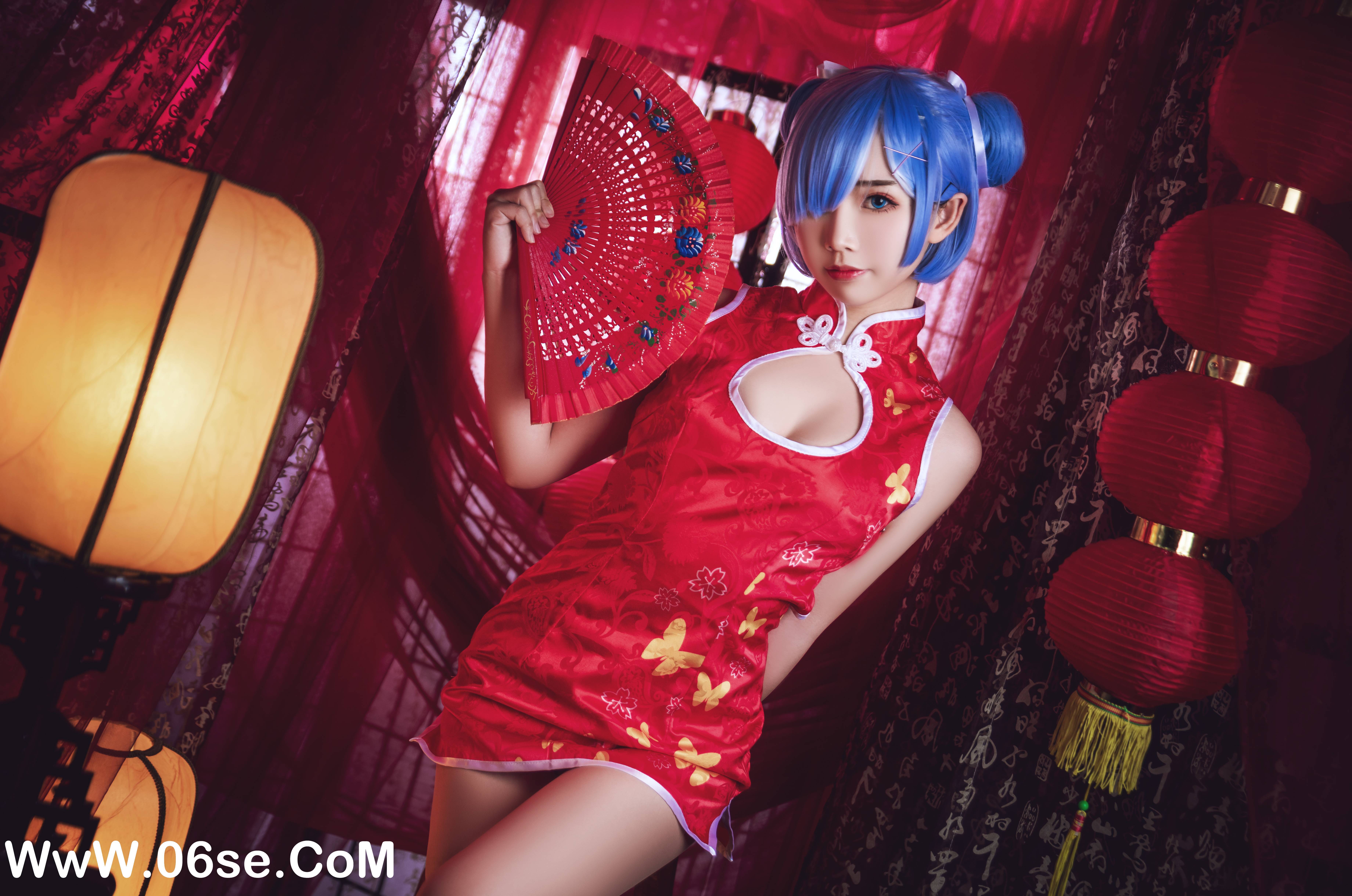 图片[15]-Coser面饼仙儿 NO.023 – 雷姆旗袍[23P379M]-六色网