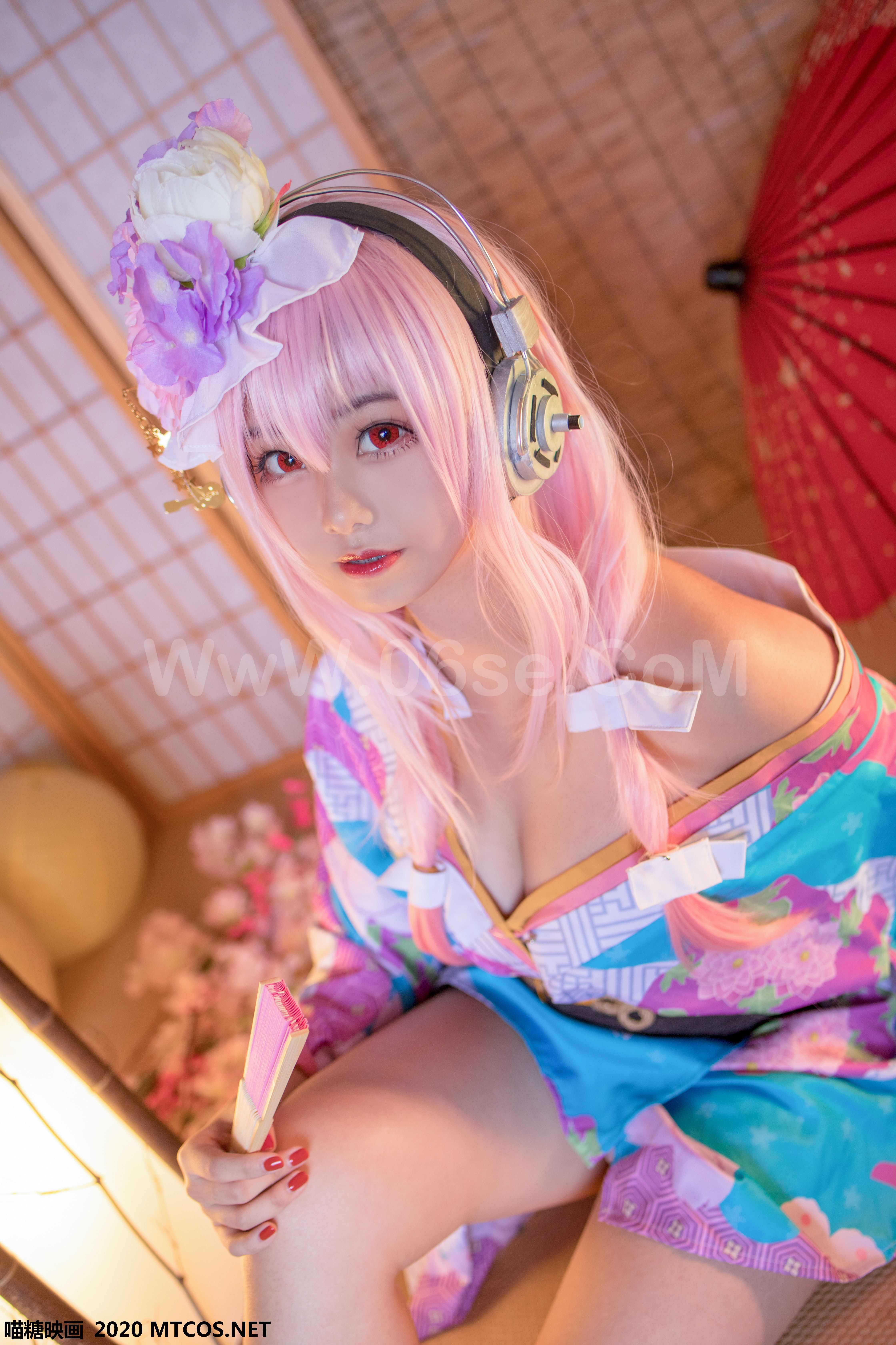 图片[7]-[MTCos] 喵糖映画 Vol.109 蜜汁猫裘 索尼子和服-六色网