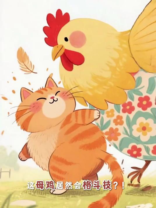 大黄猫与大黄鸡的日常!