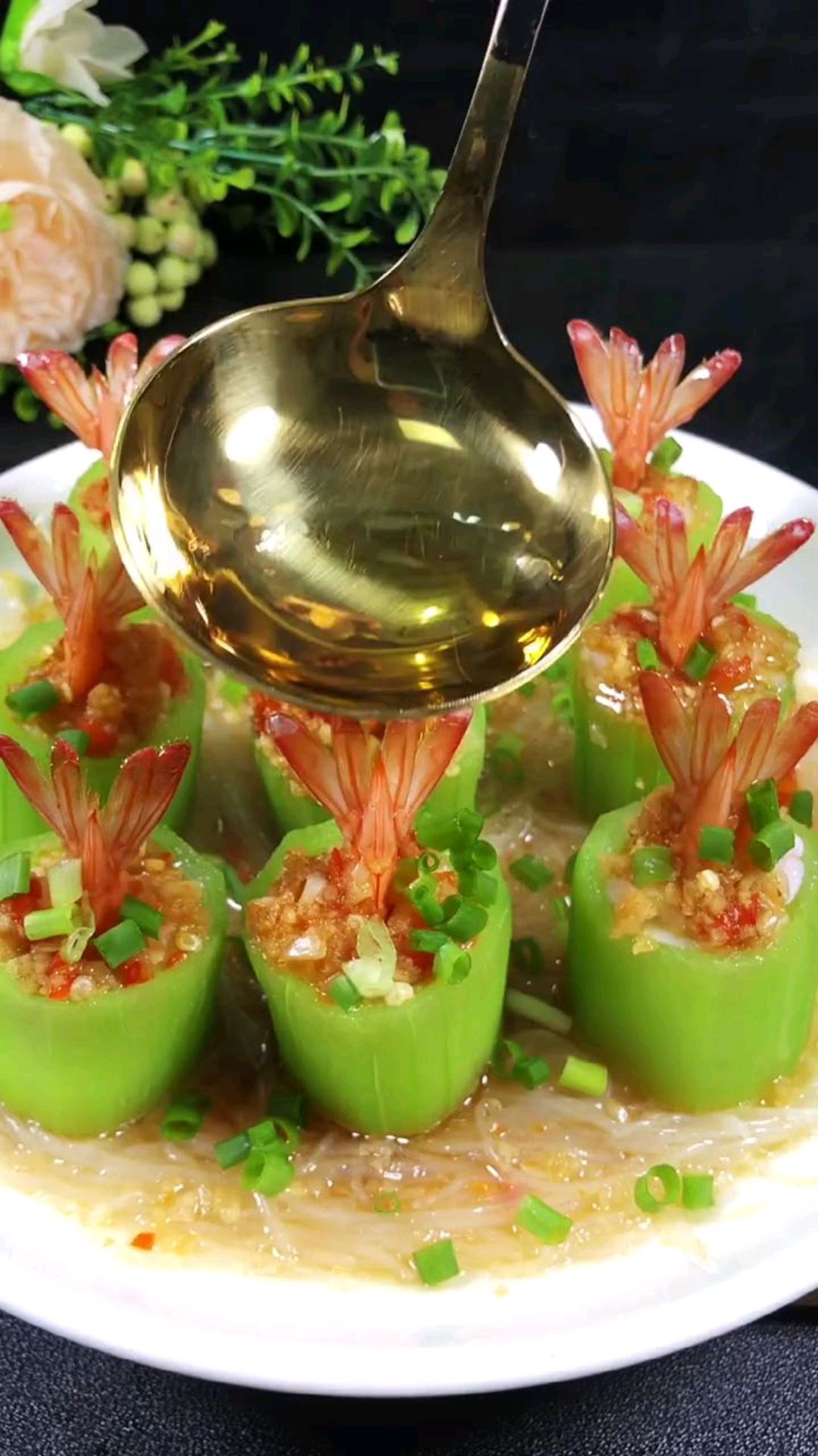 丝瓜蒜蓉虾