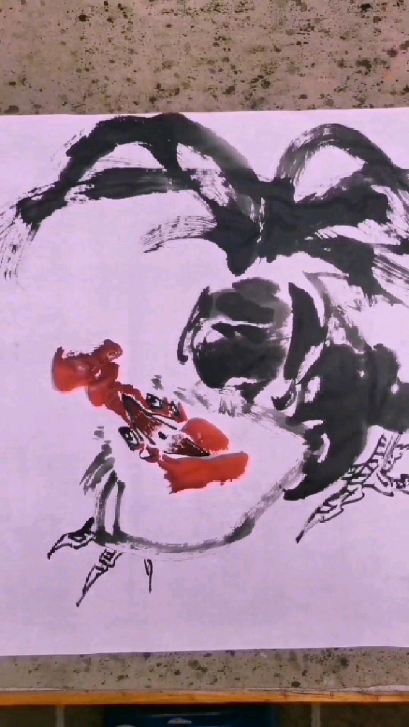 墨豪写意鸡画法