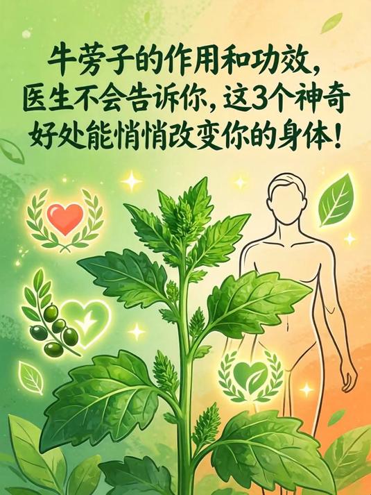 牛蒡子的作用和功效,医生不会告诉你,这3个神奇好处能悄悄改变你的身体!