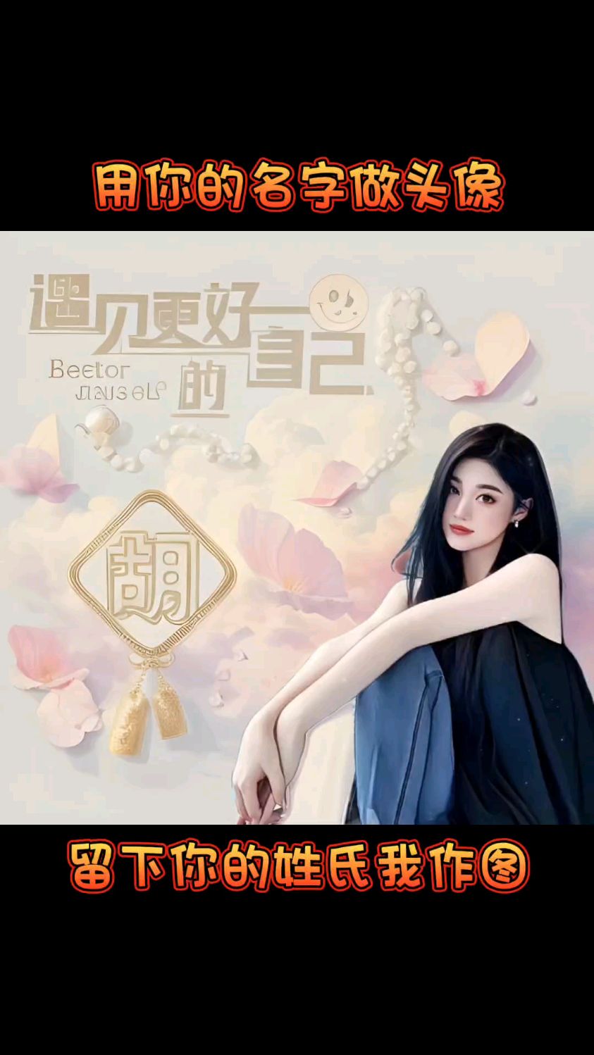 唯美女生姓氏头像