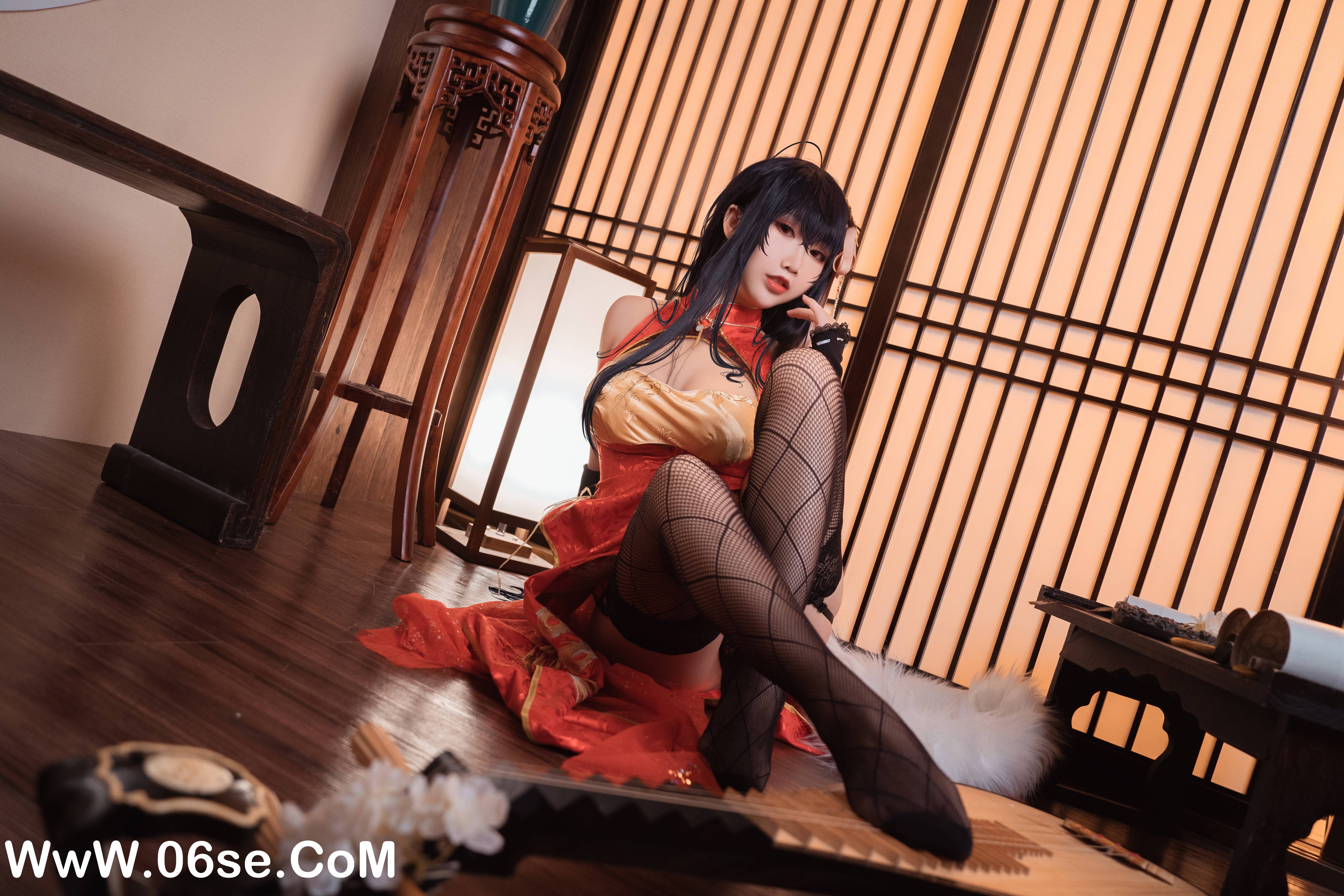 图片[13]-Coser面饼仙儿 NO.029 – 大凤旗袍 [30P383M]-六色网