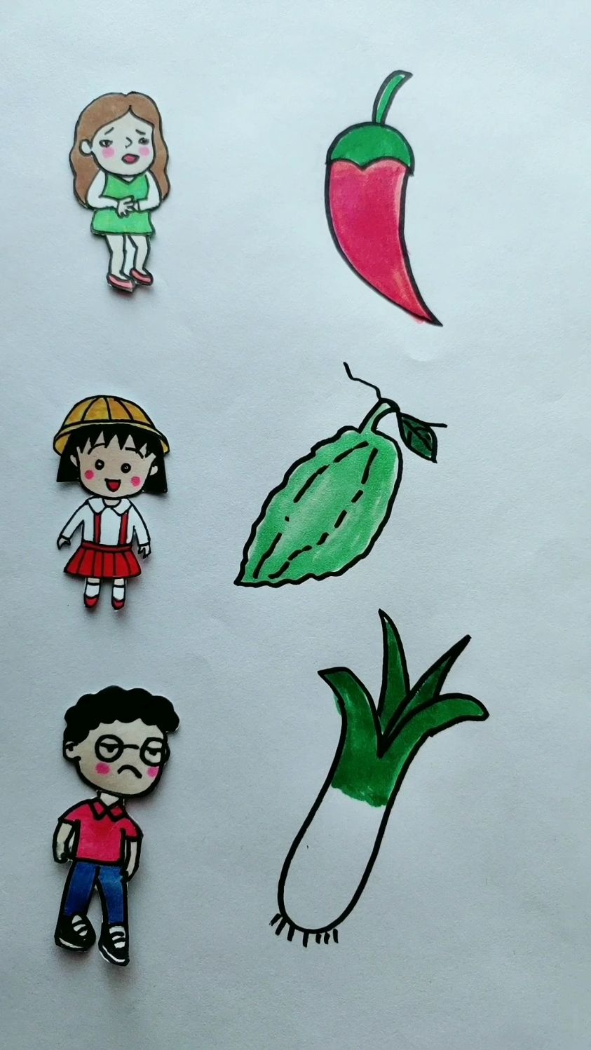 画一家人吃的蔬菜