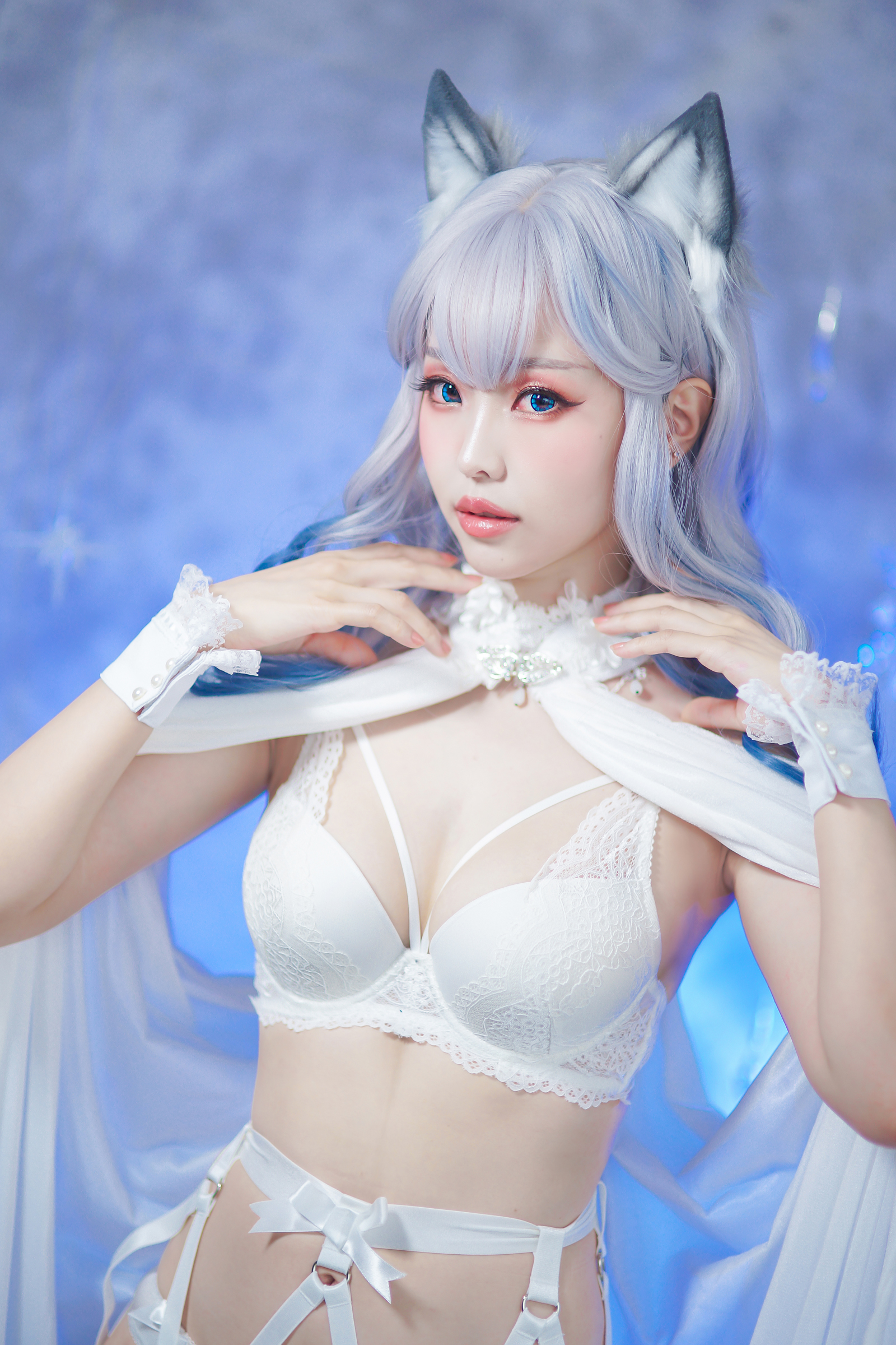 图片[3]-Ely_eee(ElyEE子) NO.043 — 猫耳白丝带[48P+6V166M]-六色网