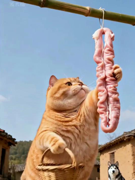 胖橘猫做饭第十四集—爆炒肥肠