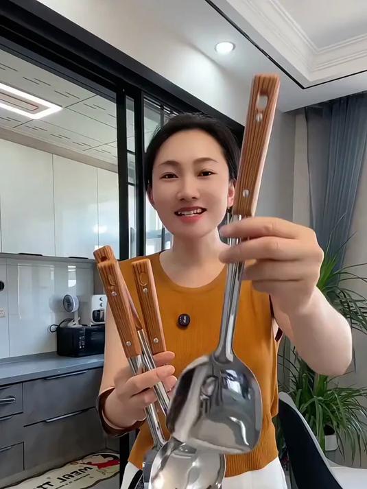 不锈钢锅铲套装，炒菜锅铲盛汤锅勺