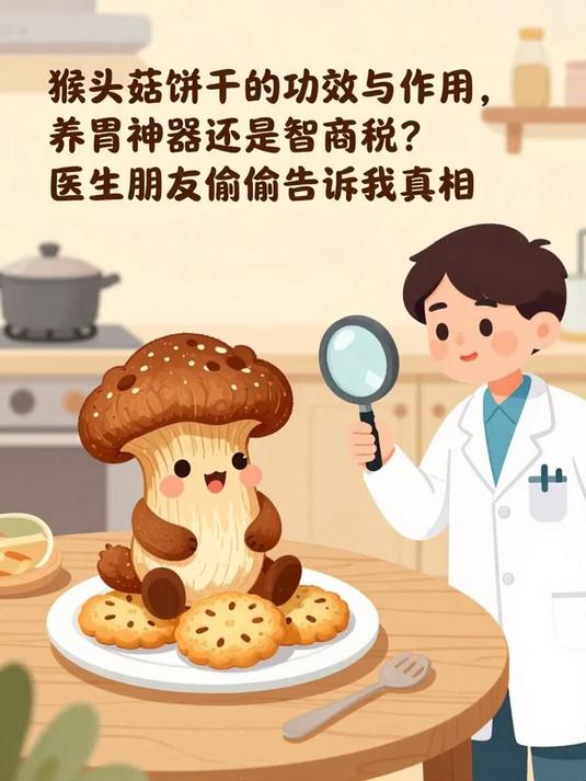 猴头菇饼干的功效与作用,养胃神器还是智商税?医生朋友偷偷告诉我真相