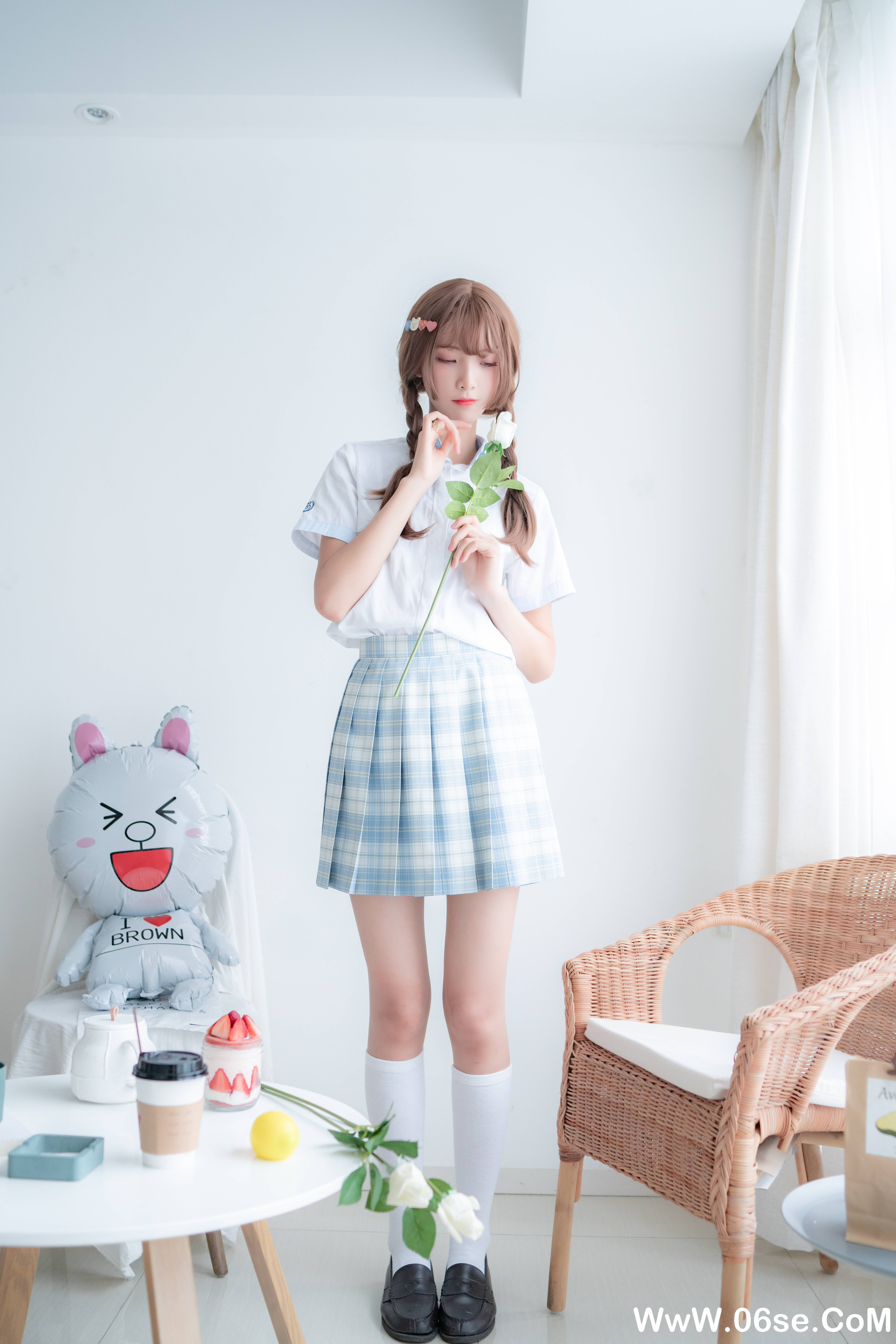 图片[3]-西瓜少女 NO.006 – 民宿私房淡蓝JK[46P453M]-六色网