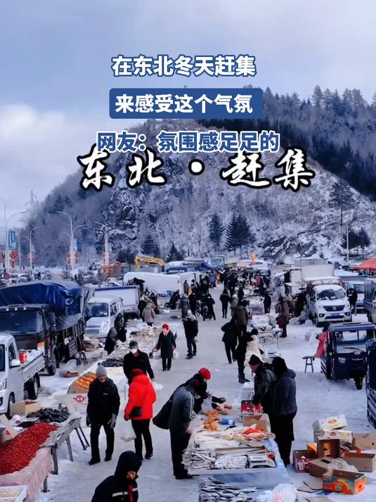 在东北冬天赶集,来感受这个气氛