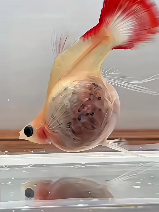 孔雀鱼生宝宝 #养鱼#