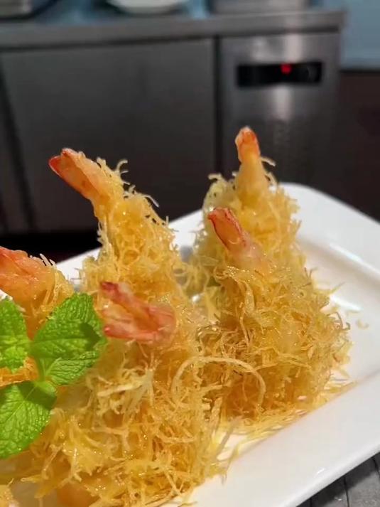 金丝芥末虾球