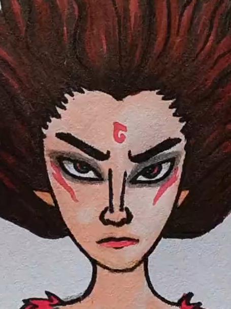简笔画:开大的的哪吒很好画