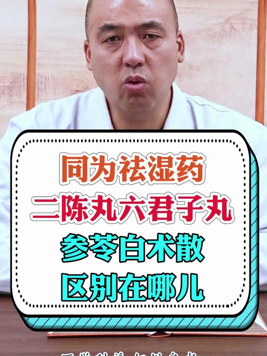 同为祛湿药二陈丸六君子丸参苓白术散区别在哪儿