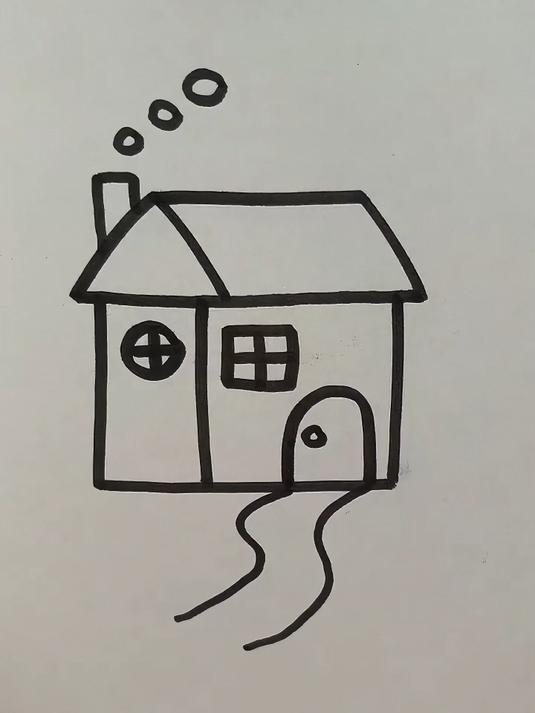 简笔画房子 一看就会