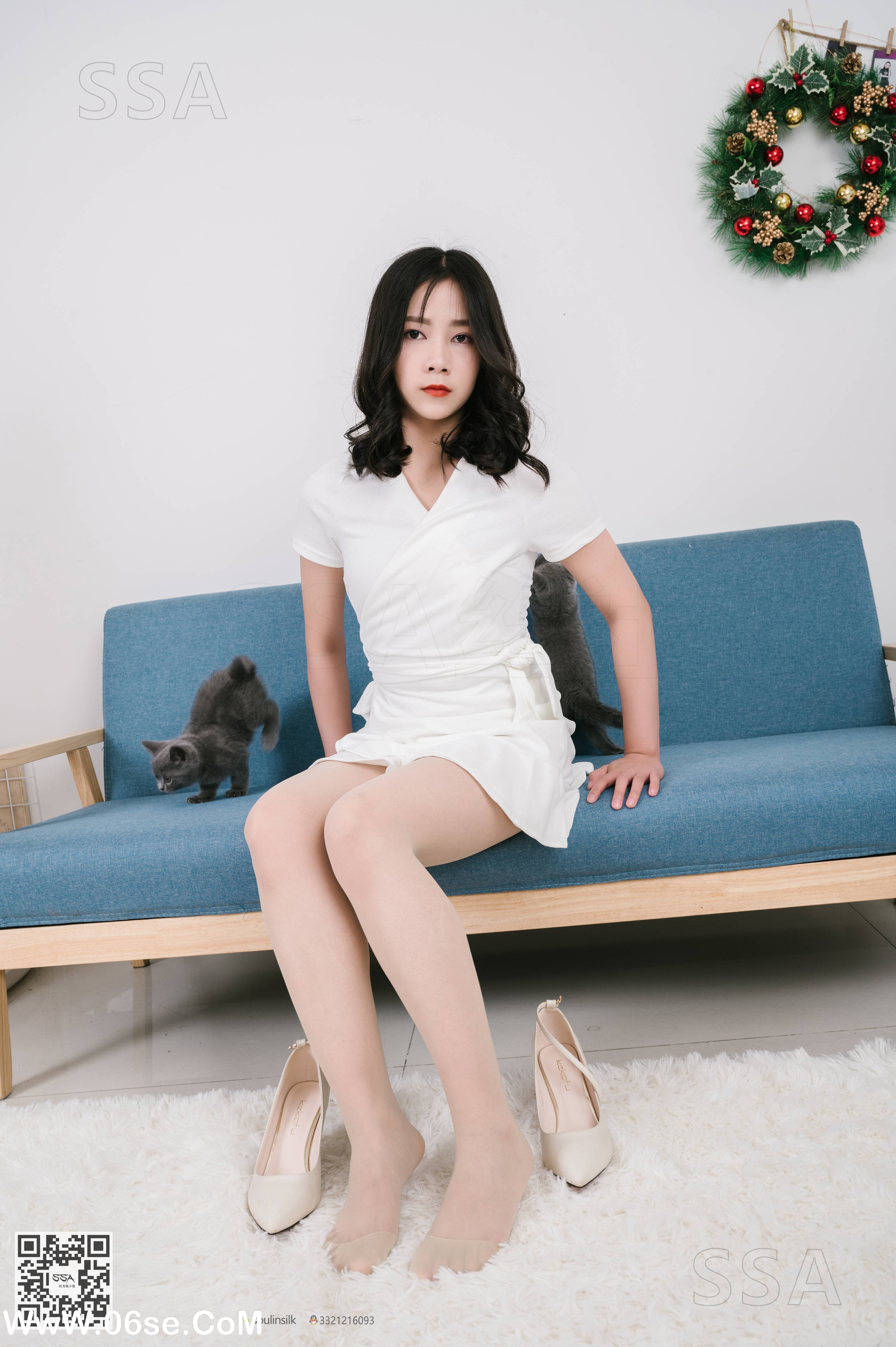 图片[37]-[SSA丝社] NO.155 阿花 白色连衣裙穿搭示范[122P1.10G]-六色网