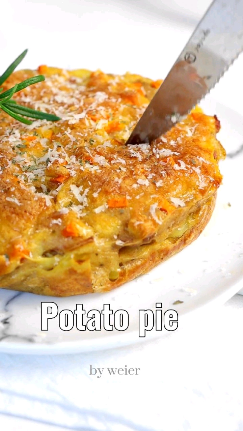 低卡减脂餐,法式土豆培根咸派,厨房新手轻松学会