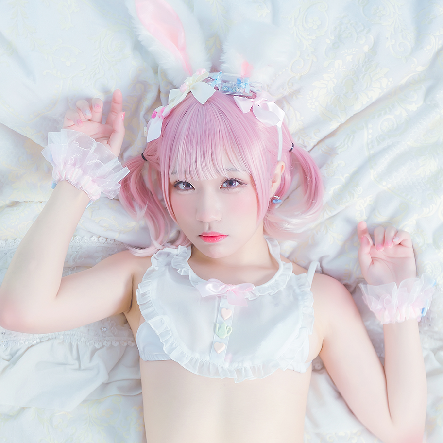 图片[22]-Mime弥美 NO.005 – 白粉色兔女郎[30P201M]-六色网