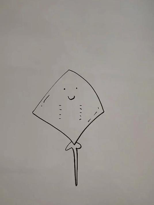 简笔画教程——魔鬼鱼