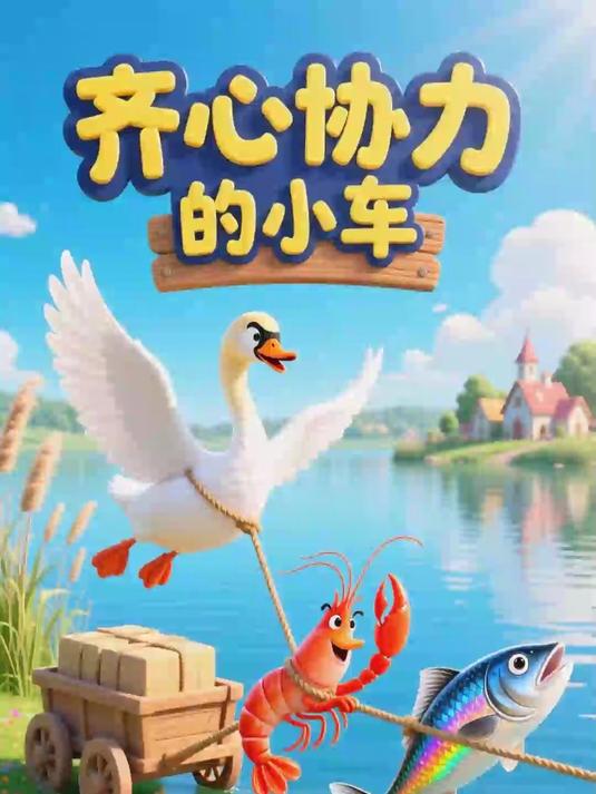 《天鹅、梭子鱼和虾》的寓言故事