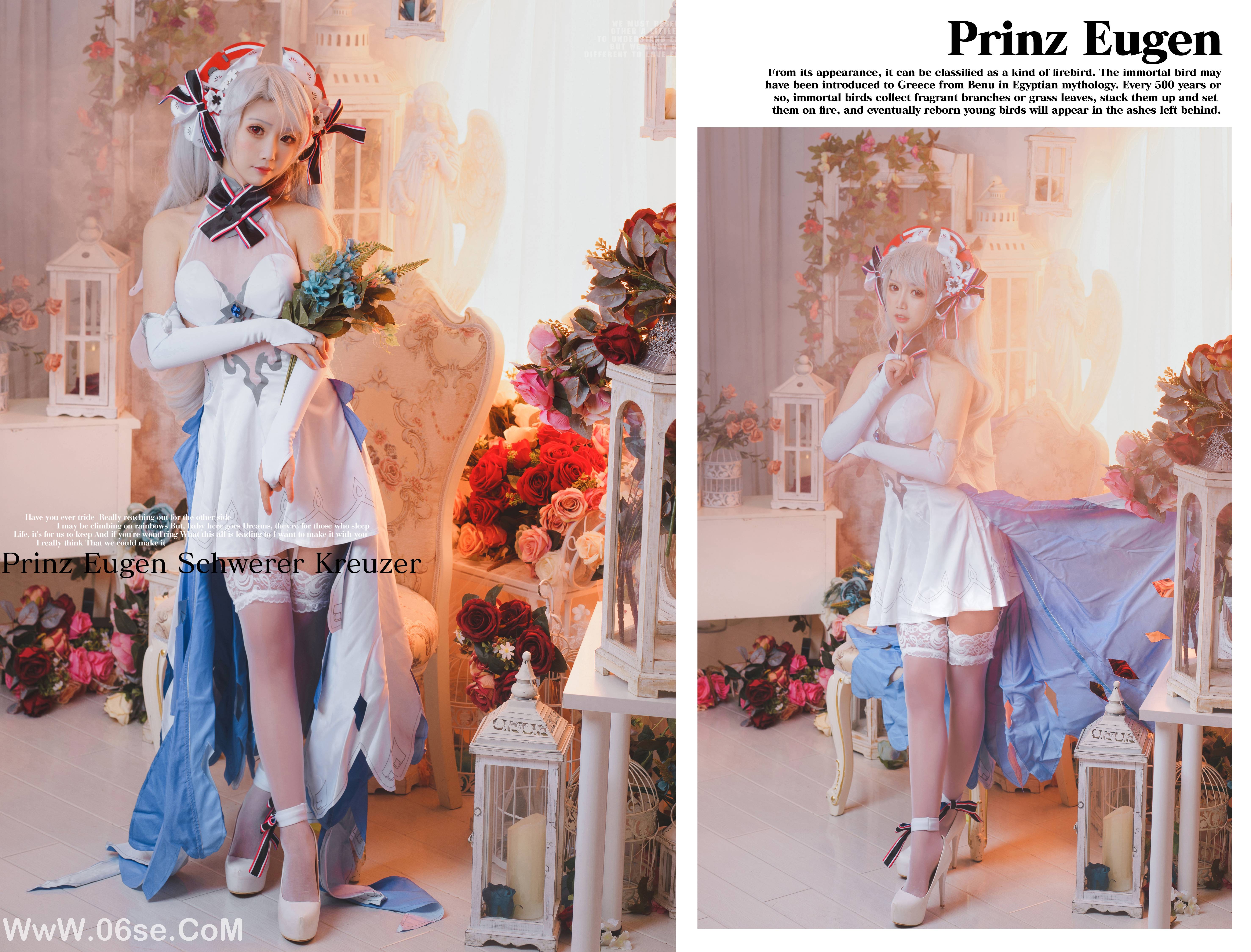 图片[2]-Coser面饼仙儿 NO.012 – 欧根花嫁[22P217M]-六色网