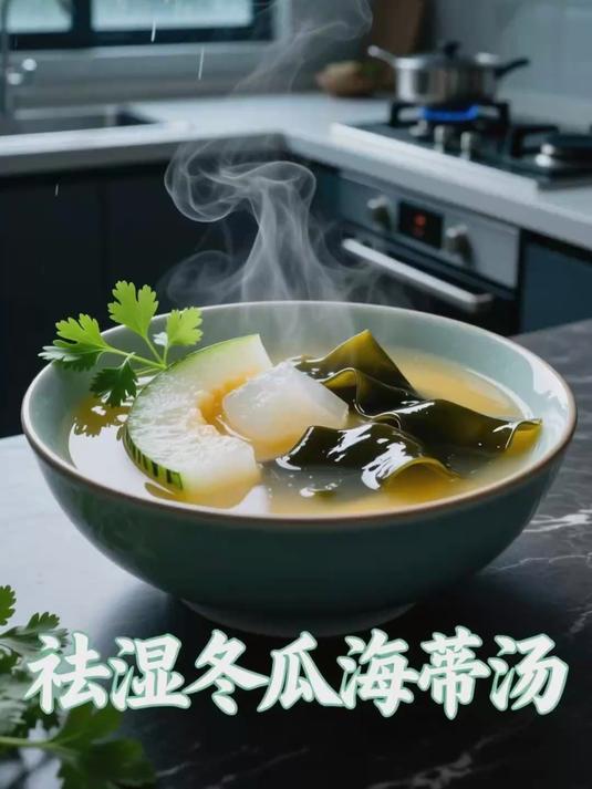 湿气重舌苔厚,冬瓜海带汤,祛湿又排毒