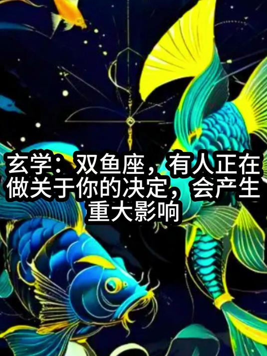 玄学:双鱼座,有人正在做关于你的决定,会产生重大影响