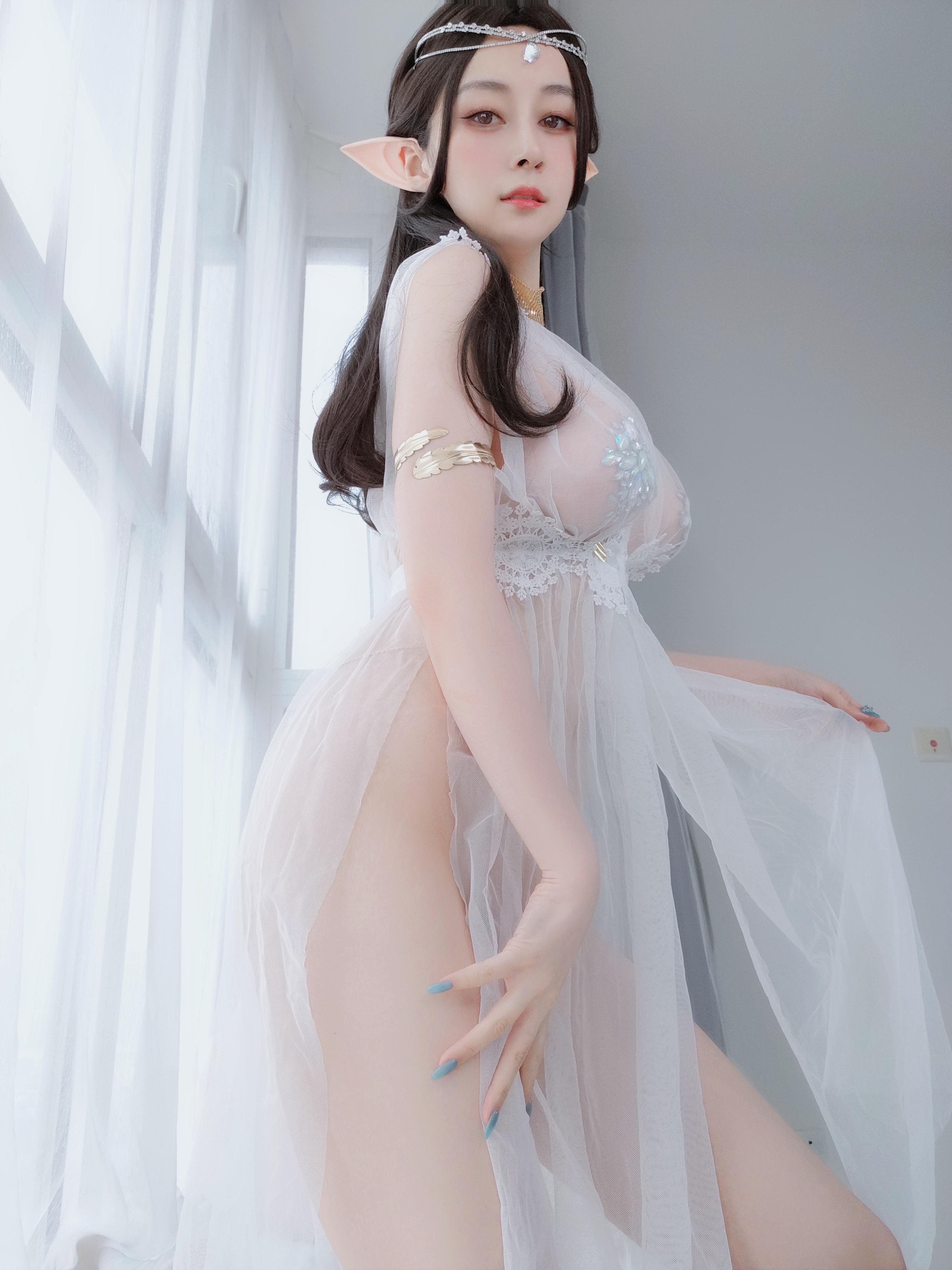 图片[2]-Coser小姐姐白银 NO.038 – 精灵宝石内衣 [70P164M]-六色网