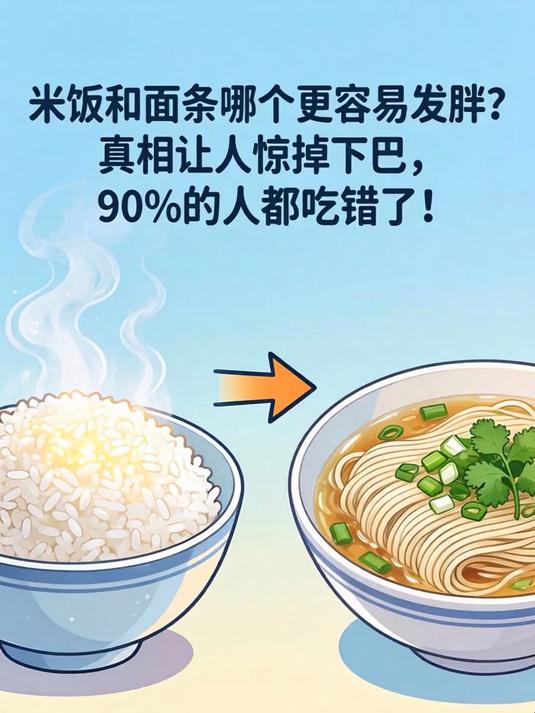 米饭和面条哪个更容易发胖?真相让人惊掉下巴,90%的人都吃错了!