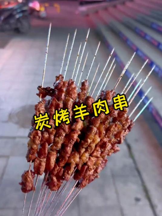 挑战一幅画,吃遍所有路边摊:今天挑战:炭烤羊肉串