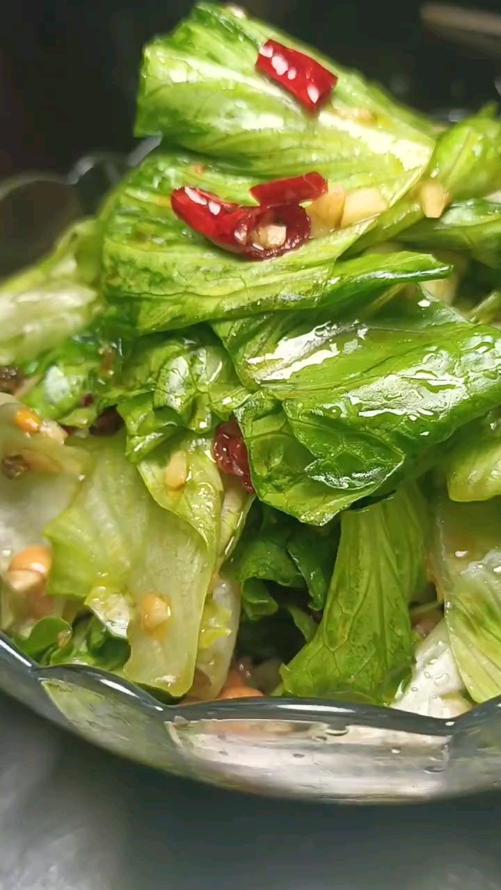 分享美食减脂呛生菜做法