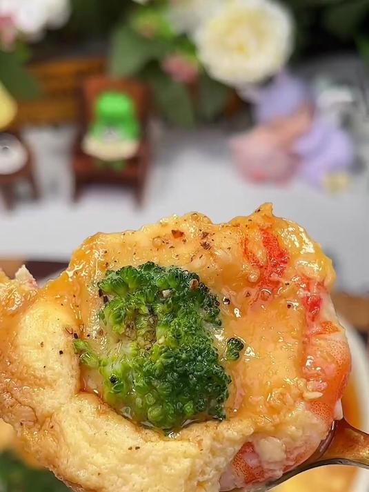 食材常见易获取，家庭版虾仁豆腐蒸蛋