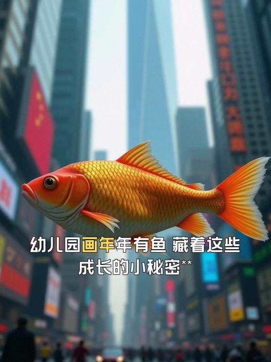 幼儿园画年年有鱼，藏着这些成长的小秘密