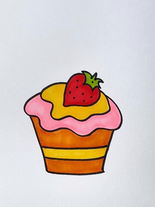 小蛋糕这样画简单易学