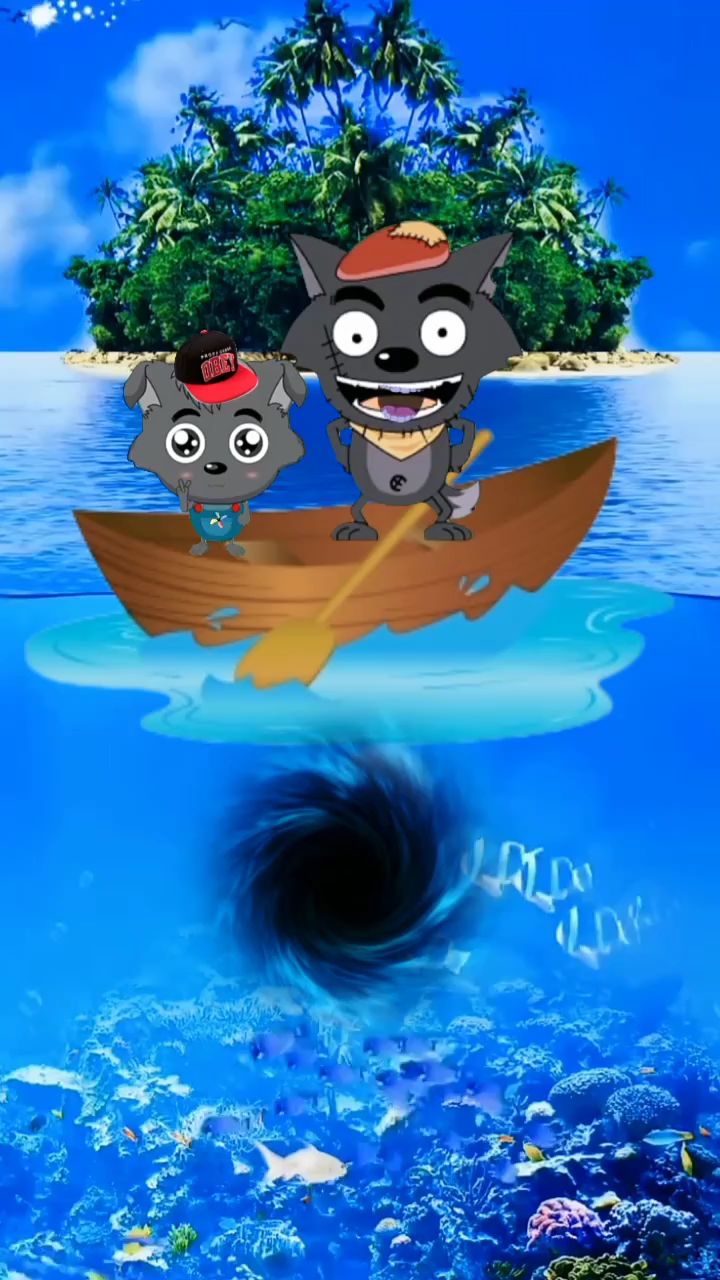 大鲸鱼救了小灰灰