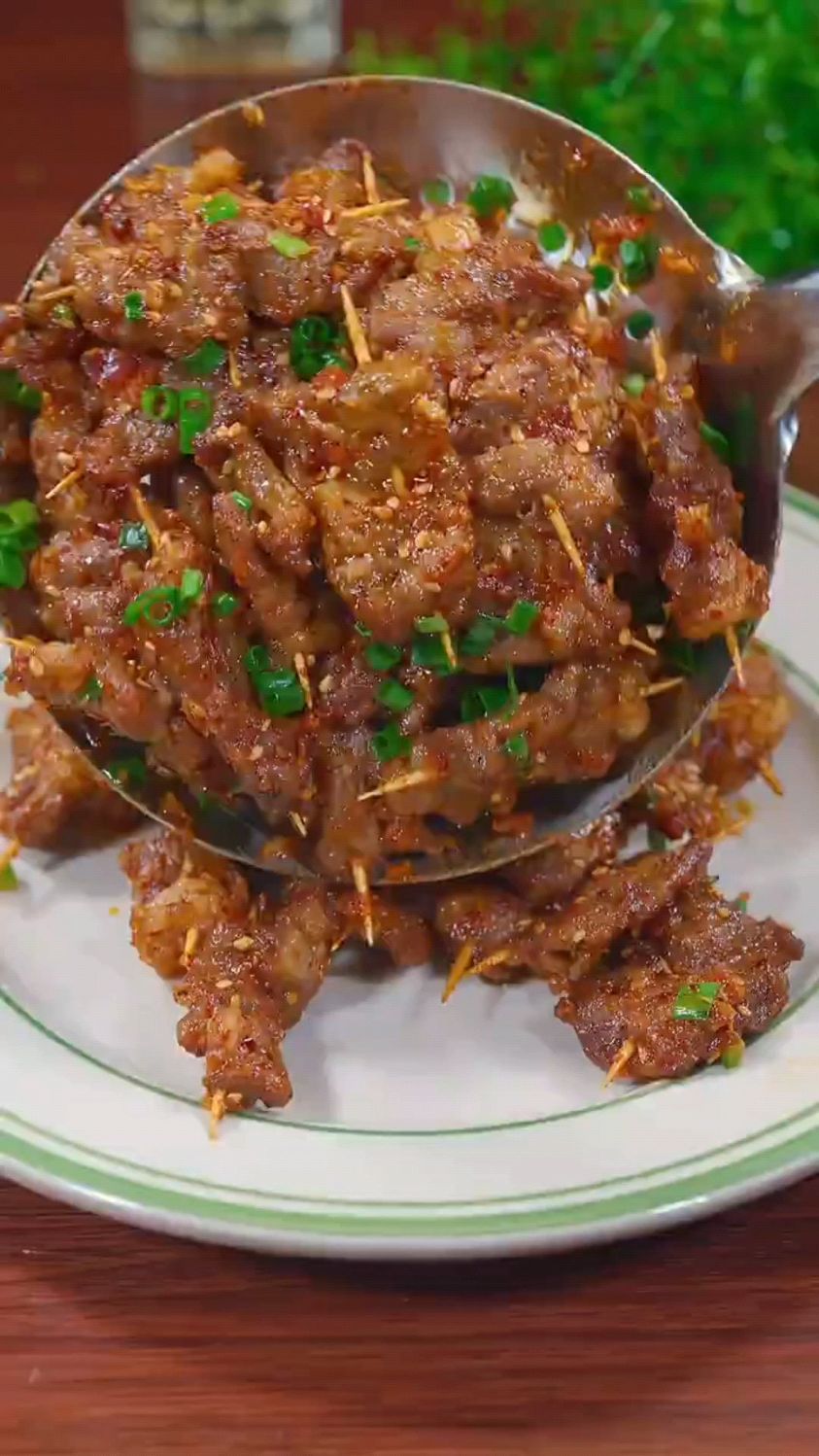 牙签牛肉这样做