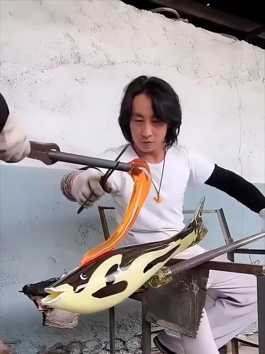 制造琉璃鱼过程