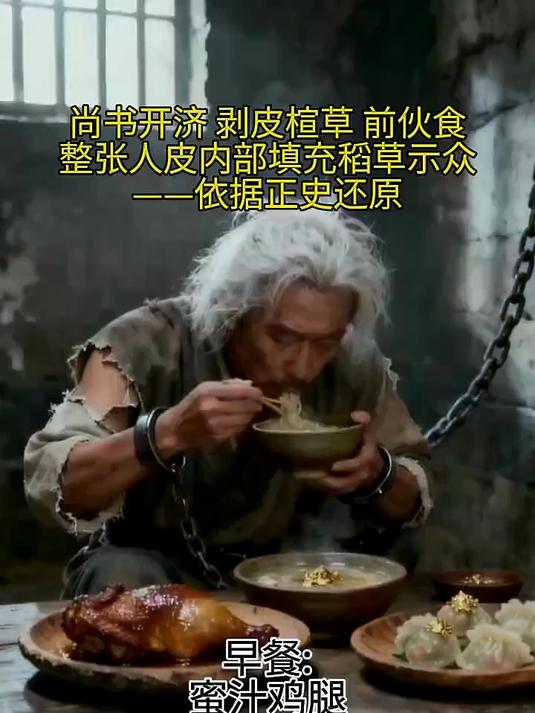 剥皮楦草前的最后一餐:著名大臣尚书开济的奢华断头饭
