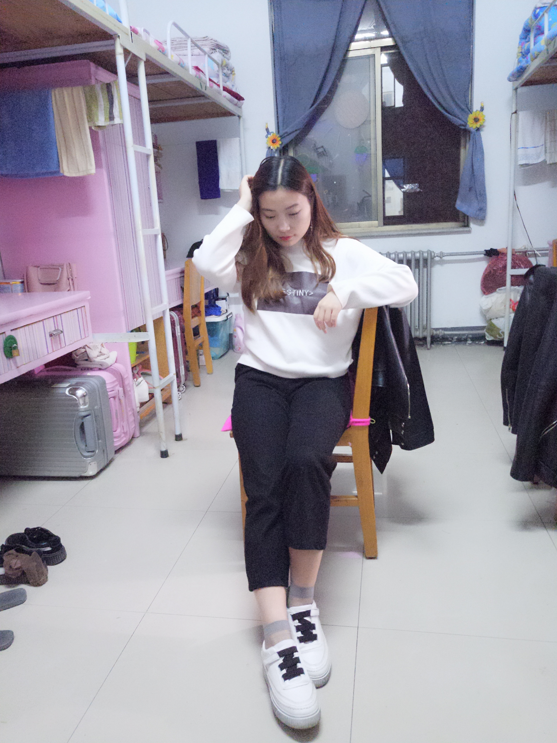 图片[68]-学妹校园寝室短丝系列002期 张梦想[104P201M]-六色网