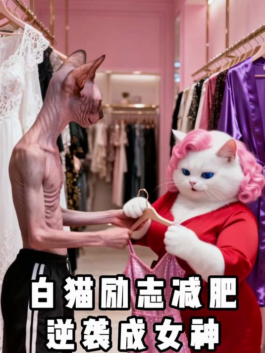 白猫励志减肥逆袭成女神
