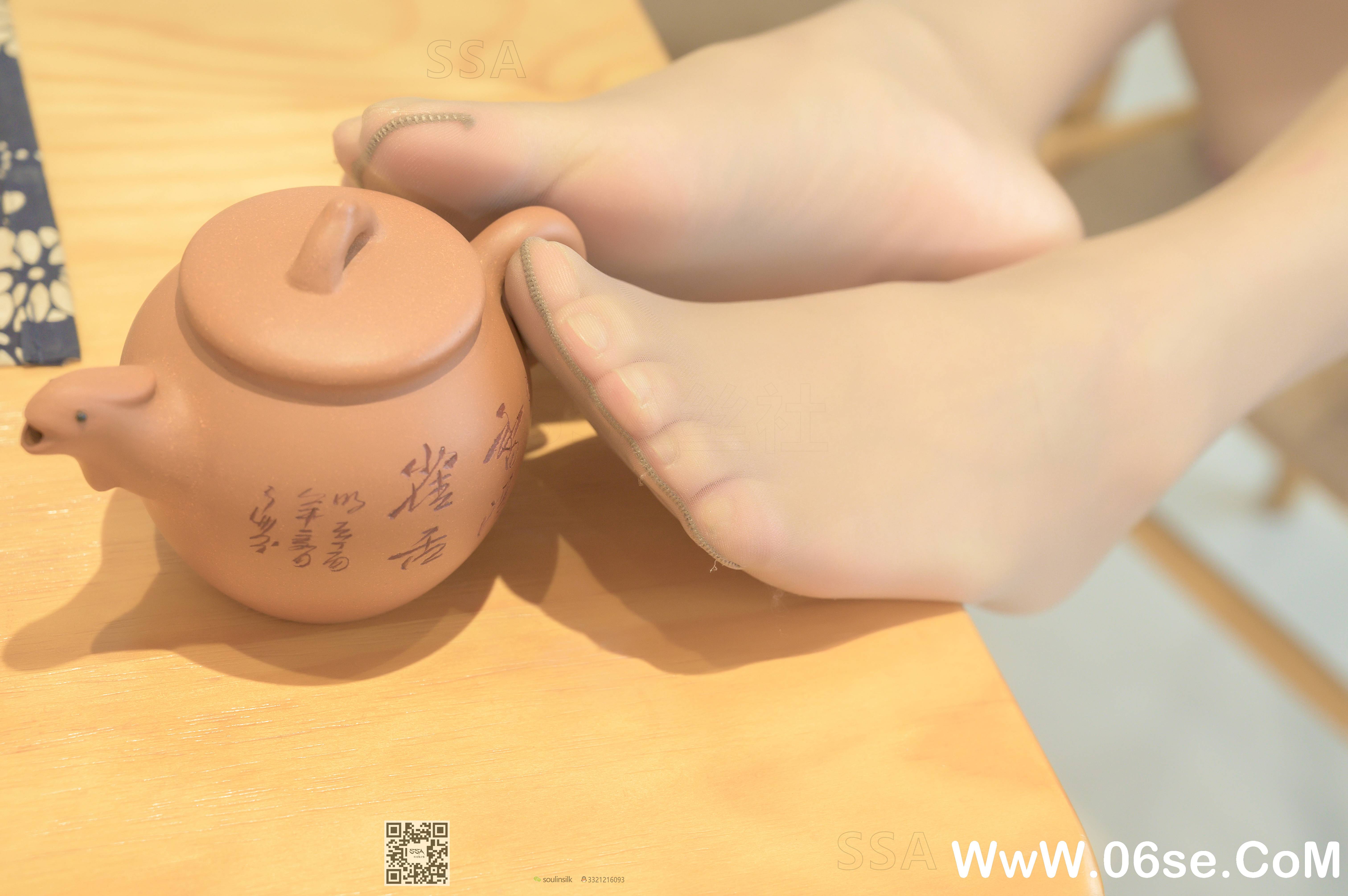 图片[65]-[SSA丝社] NO.182 雪梨 茶艺室古典旗袍肉丝穿搭示范[139P1.70G]-六色网