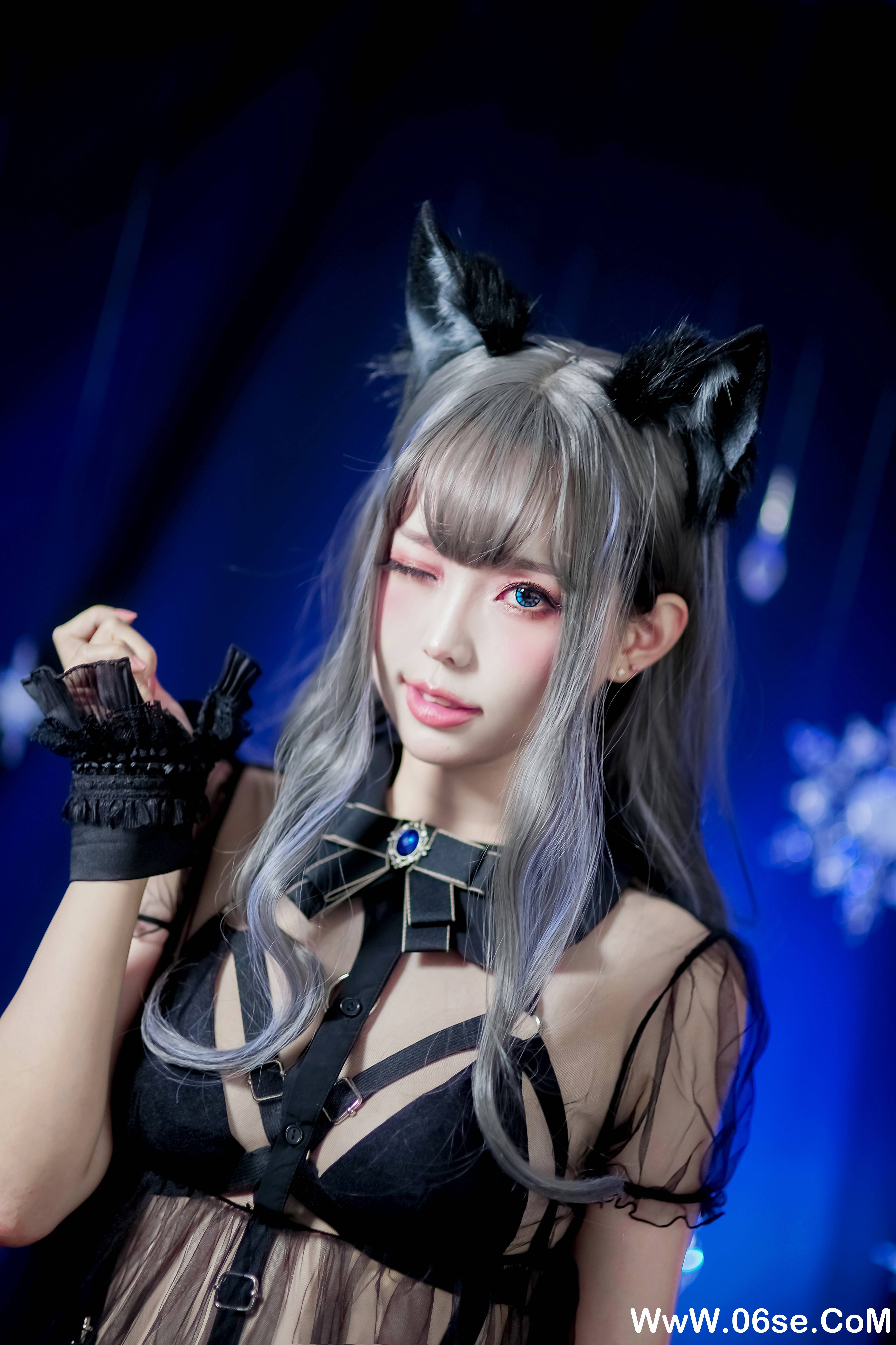 图片[2]-Ely_eee(ElyEE子) NO.038 — 灰太狼-黑色透视[24P+9V171M]-六色网
