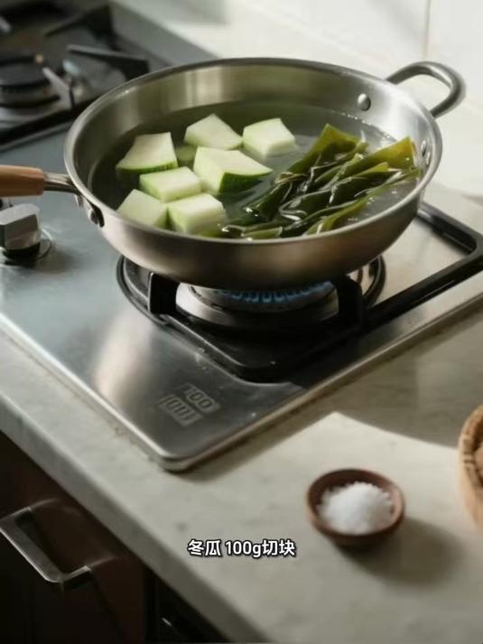 吃冬瓜海带汤，清热祛湿护肠胃