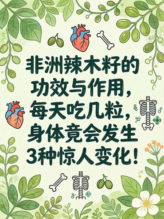 非洲辣木籽的功效与作用,每天吃几粒,身体竟会发生3种惊人变化!