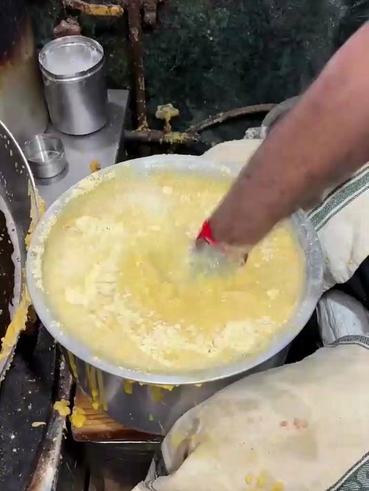 印度美食之素食大汉堡,淳朴的手工工艺