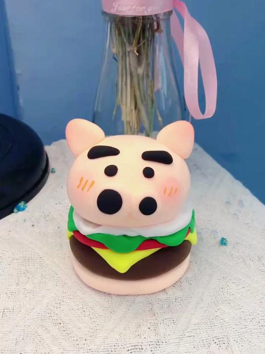 粘土手工，猪猪汉堡